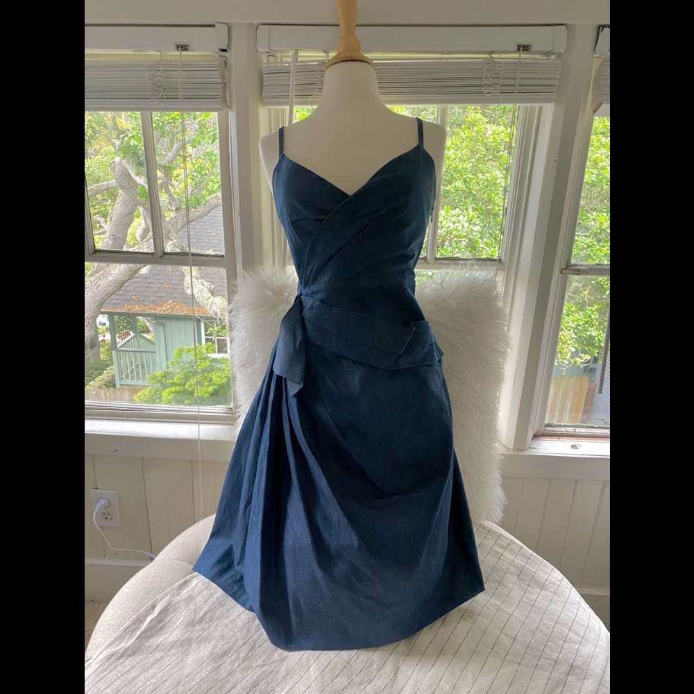 RED Valentino spaghetti strap denim dress
